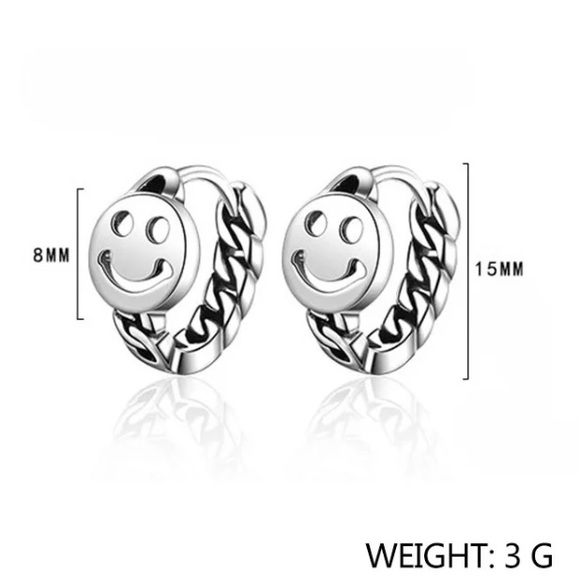 😁Insta smile sterling silver earrings - Picture 3 of 5